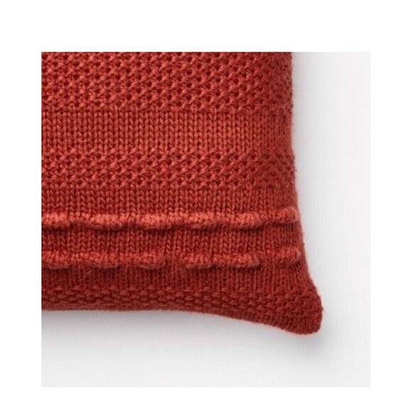 Threshold Designed Studio McGee Oversized Bobble Knit Square Throw Pillow Rust - Picture 2 of 10